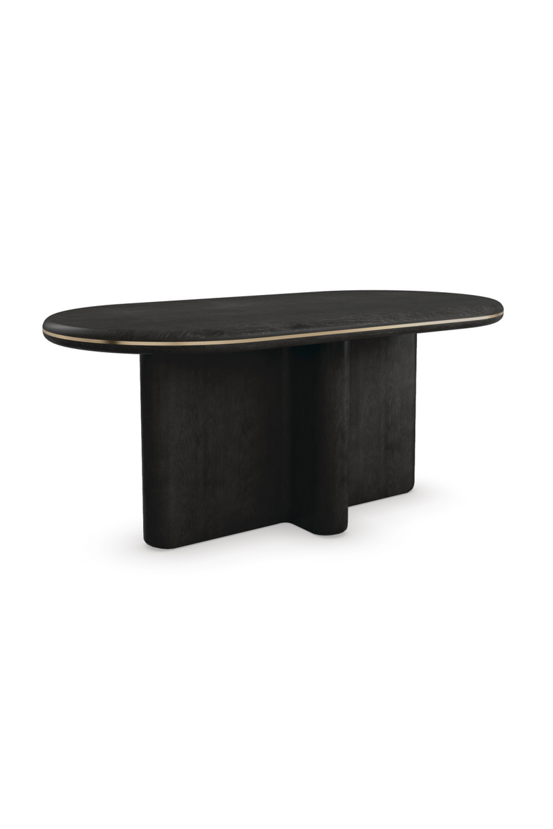 Black Oak Oval Dining Table | Andrew Martin Monty | Woodfurniture.com