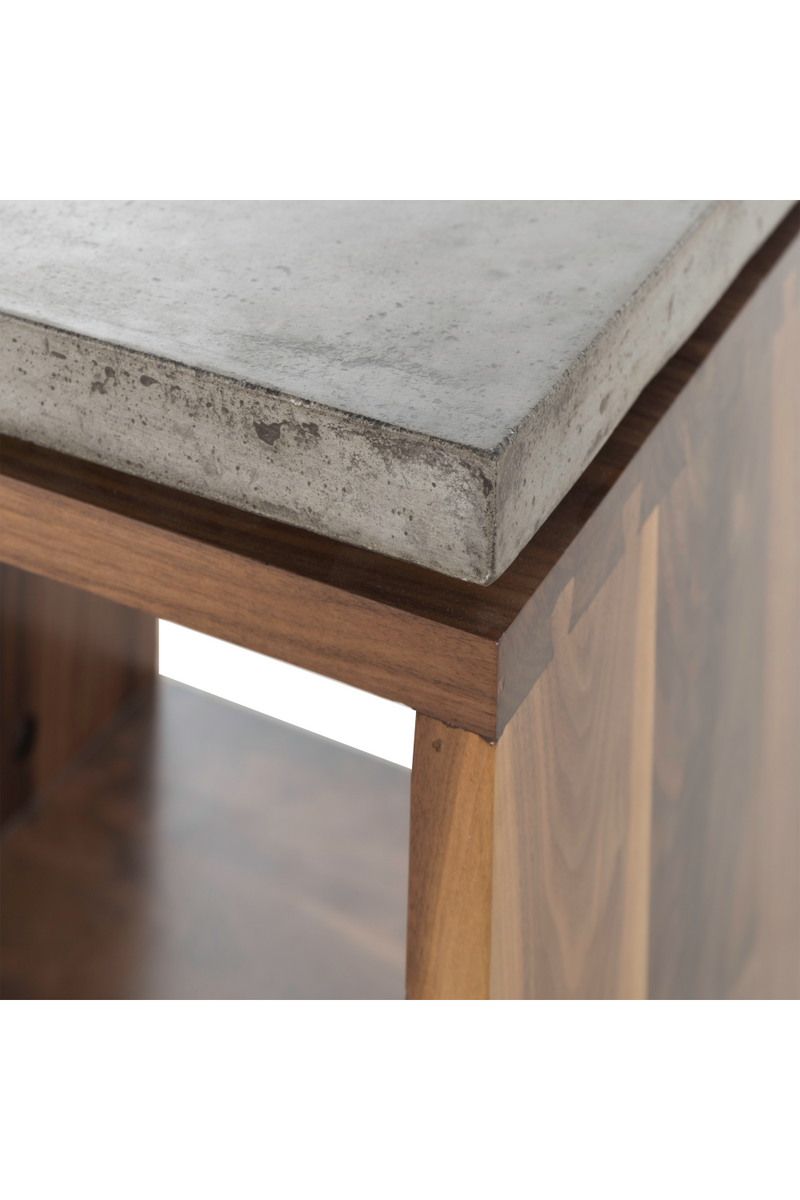 Walnut And Concrete Side Table | Andrew Martin Freddie | Woodfurniture.com