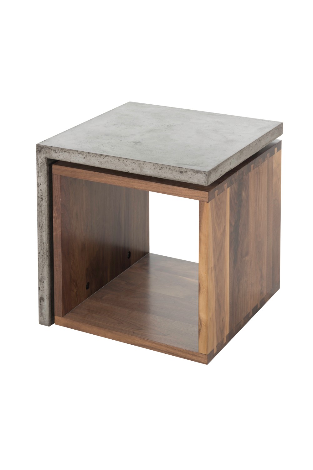 Walnut And Concrete Side Table | Andrew Martin Freddie | Woodfurniture.com