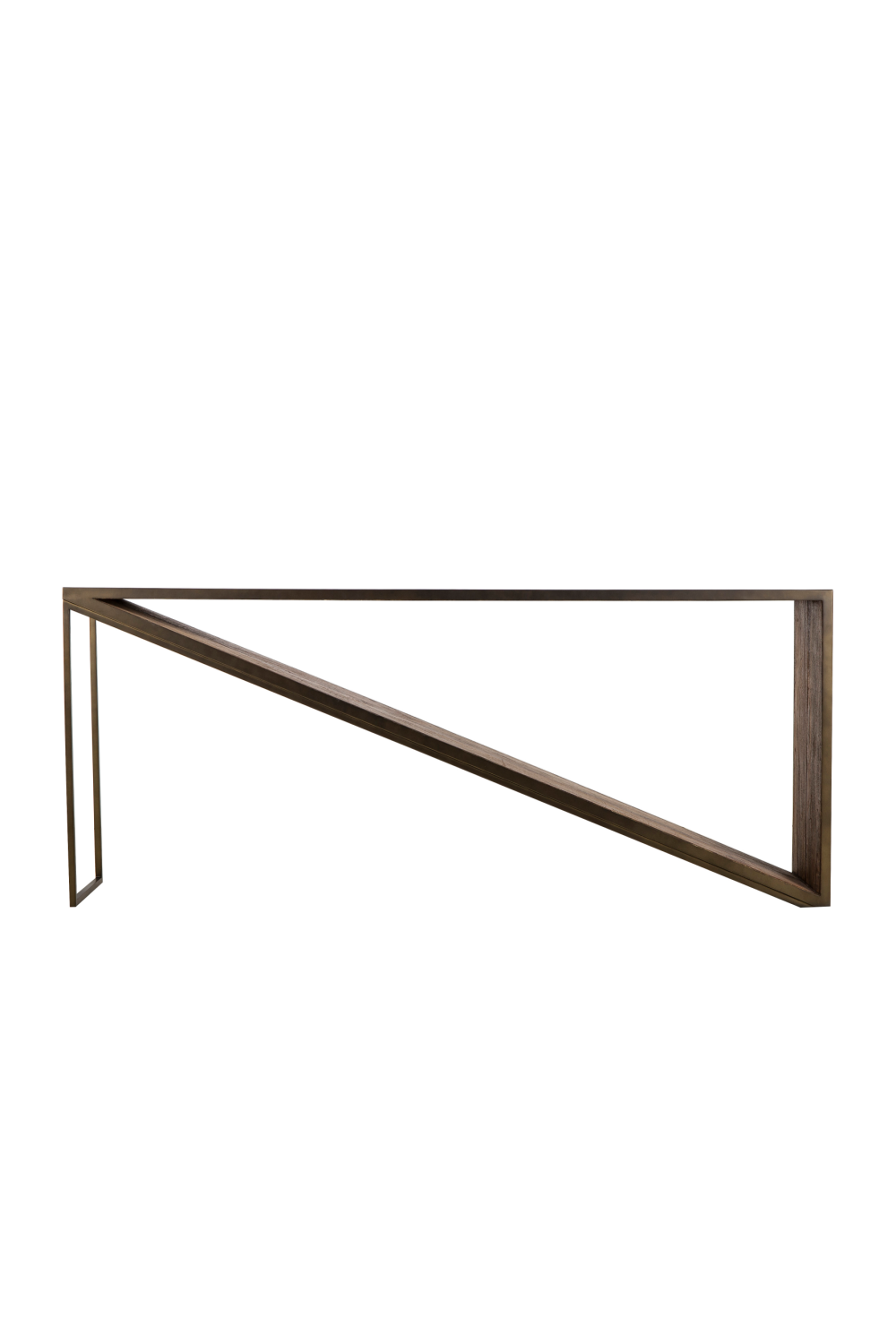 Peroba Geometric Console Table | Andrew Martin Triangle | Woodfurniture.com