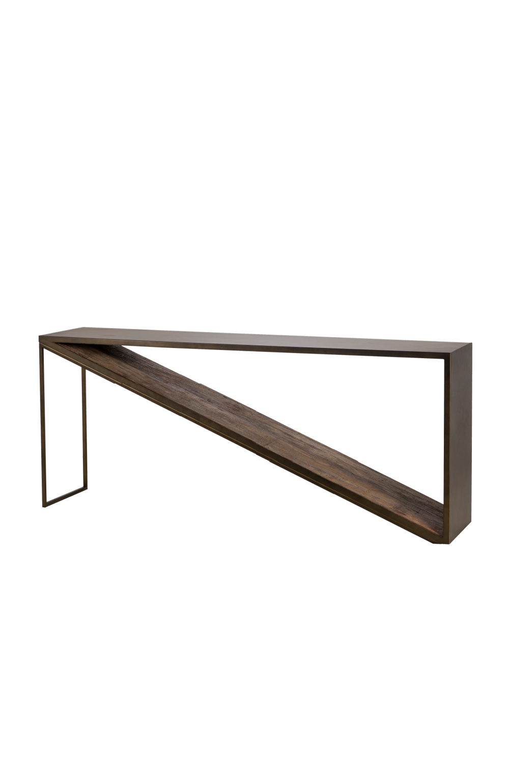 Peroba Geometric Console Table | Andrew Martin Triangle | Woodfurniture.com