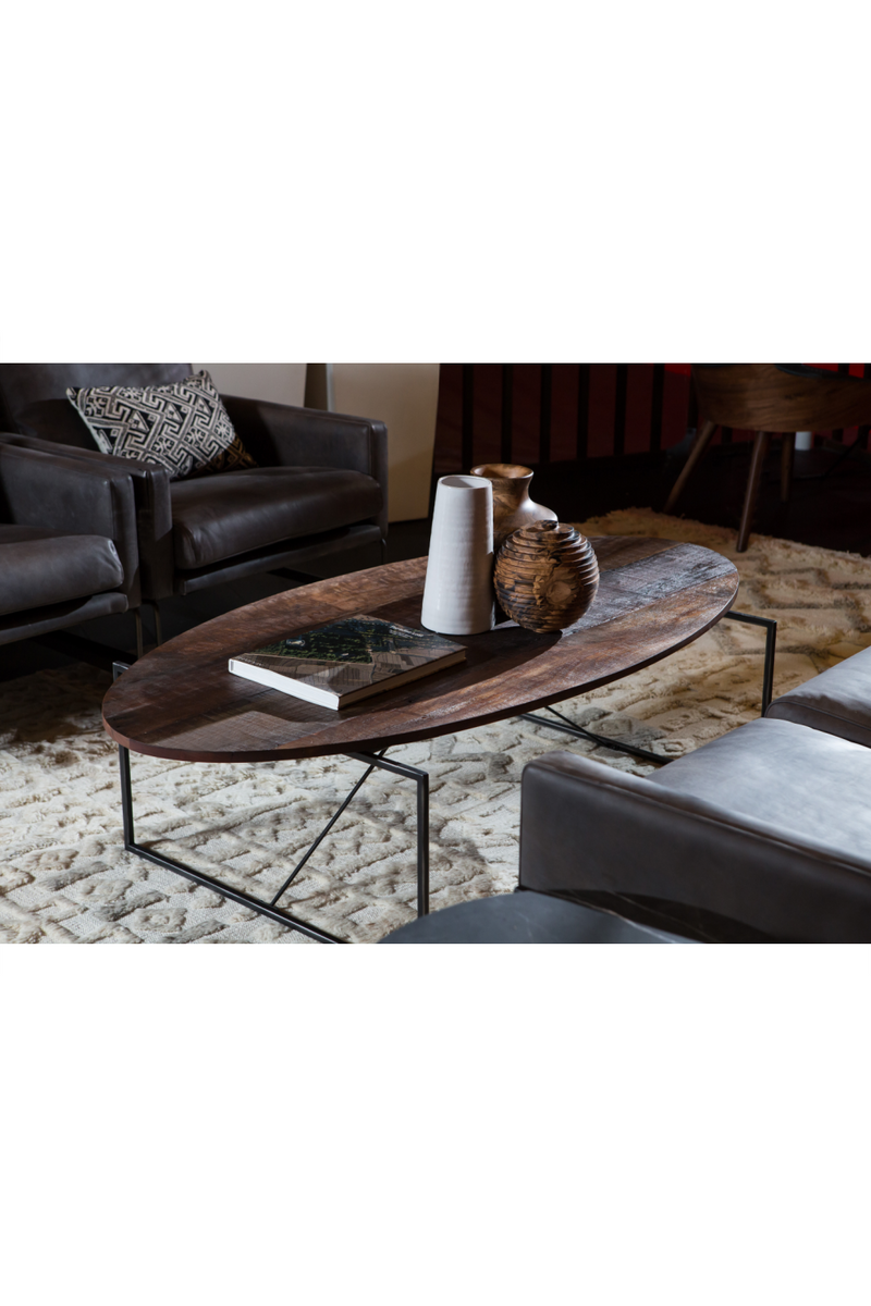 Peroba Oval Coffee Table | Andrew Martin Georgina | Woodfurniture.com