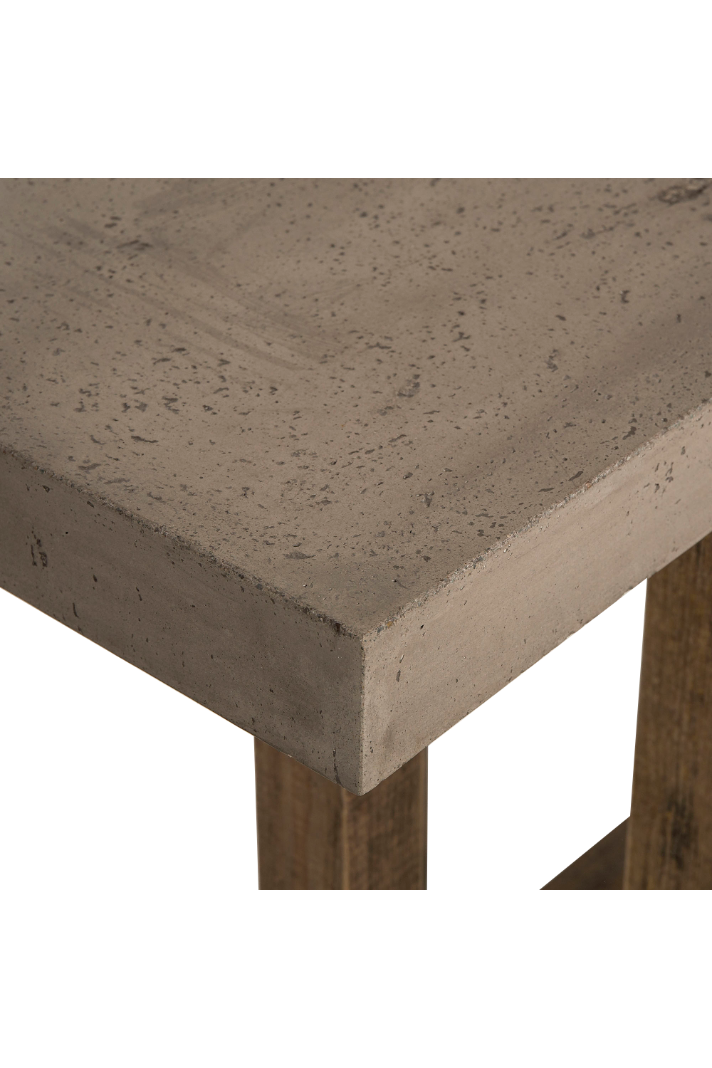 Concrete Slab Wooden Console Table L | Andrew Martin Cube | Woodfurniture.com