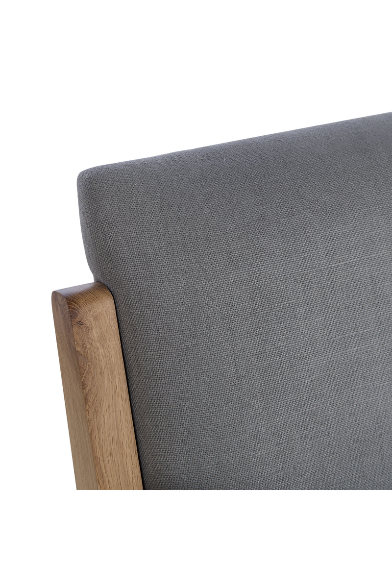 Oak Framed Gray Lounge Chair | Andrew Martin Marianne | Woodfurniture.com