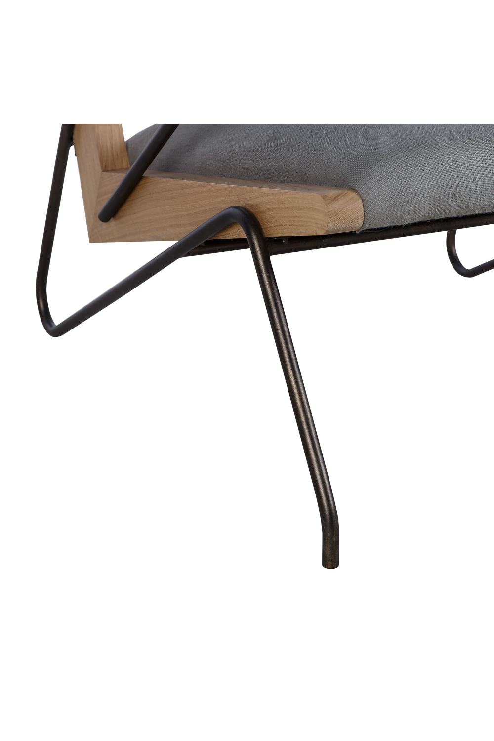 Oak Framed Gray Lounge Chair | Andrew Martin Marianne | Woodfurniture.com