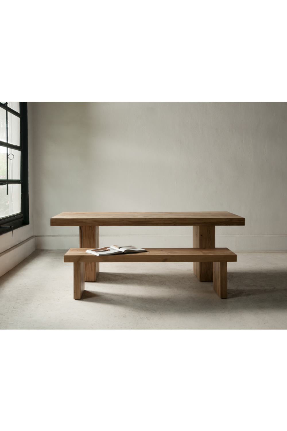 French Oak Bench | Andrew Martin Emelia | Woodfurniture.com