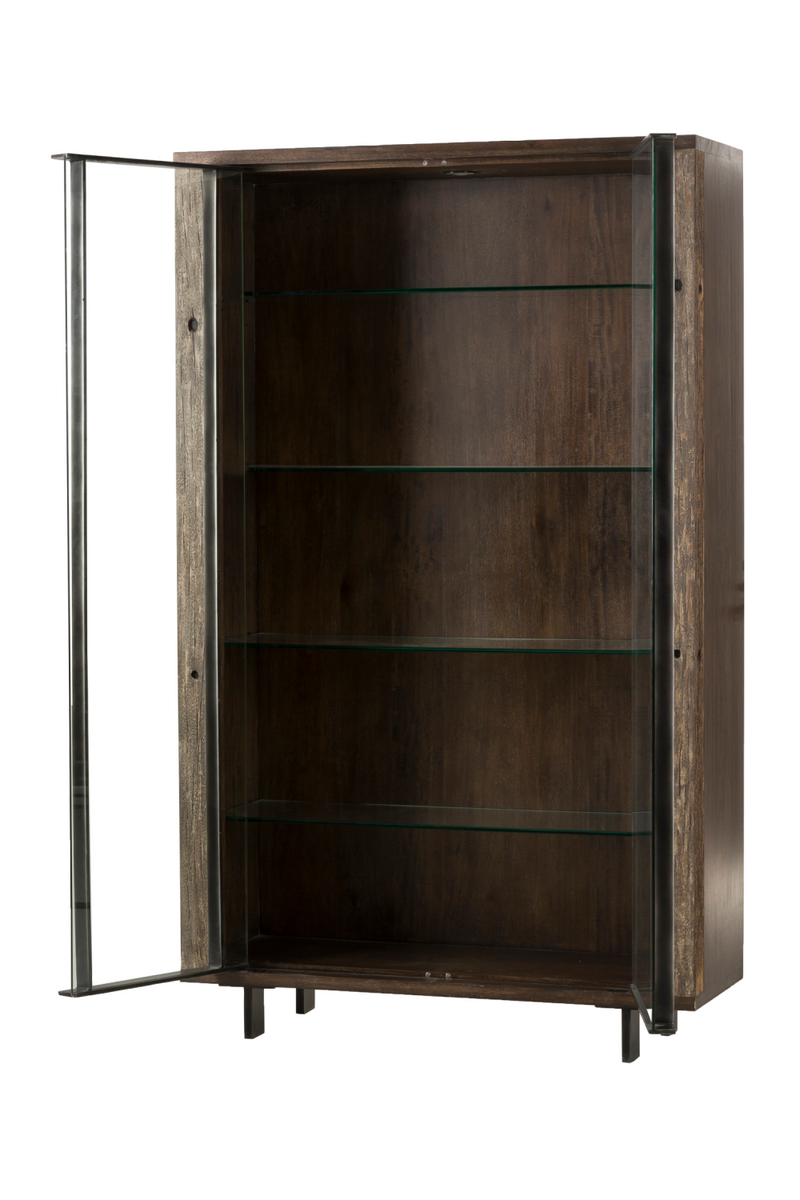 Cruzeta And Tempered Glass Bookcase | Andrew Martin Geoff | Woodfurniture.com
