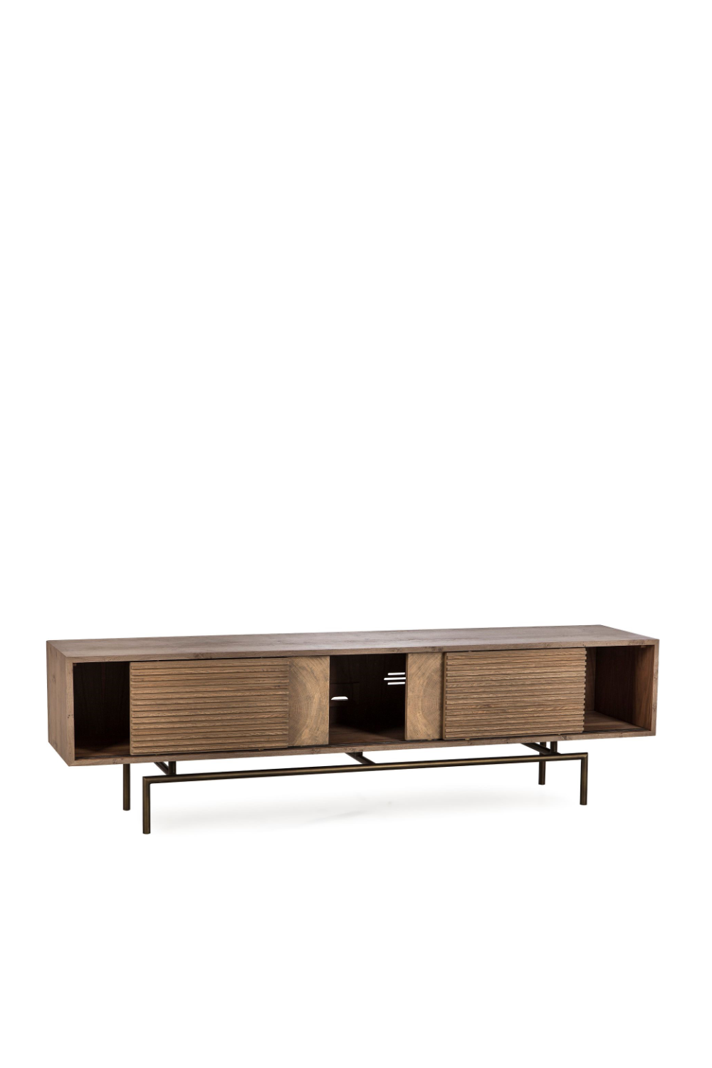 Oak Sliding Doors Media Unit | Andrew Martin Blaine | Woodfurniture.com