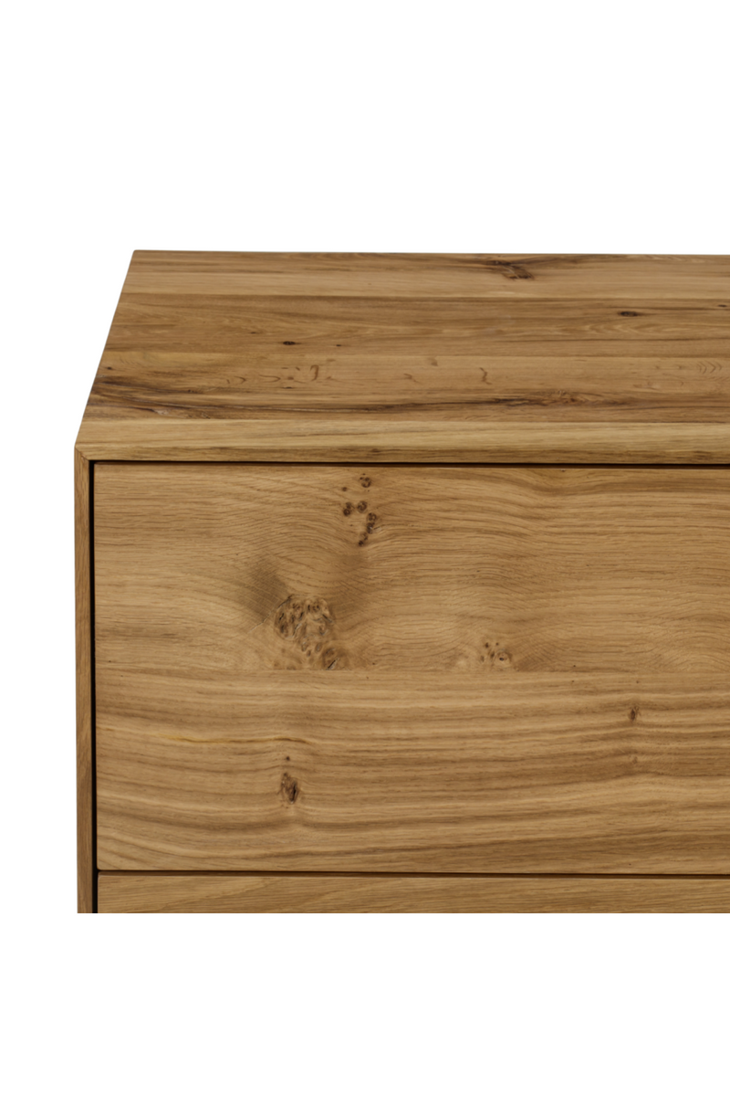 Natural Oak Two Drawer Nightstand | Andrew Martin Sands | Woodfurniture.com