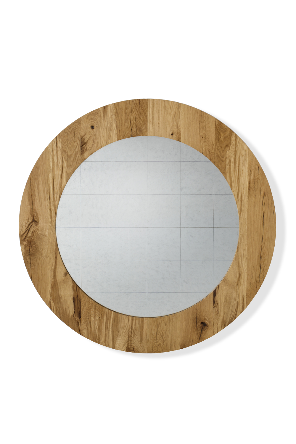 Round Oak Mirror | Andrew Martin Damon  | Woodfurniture.com