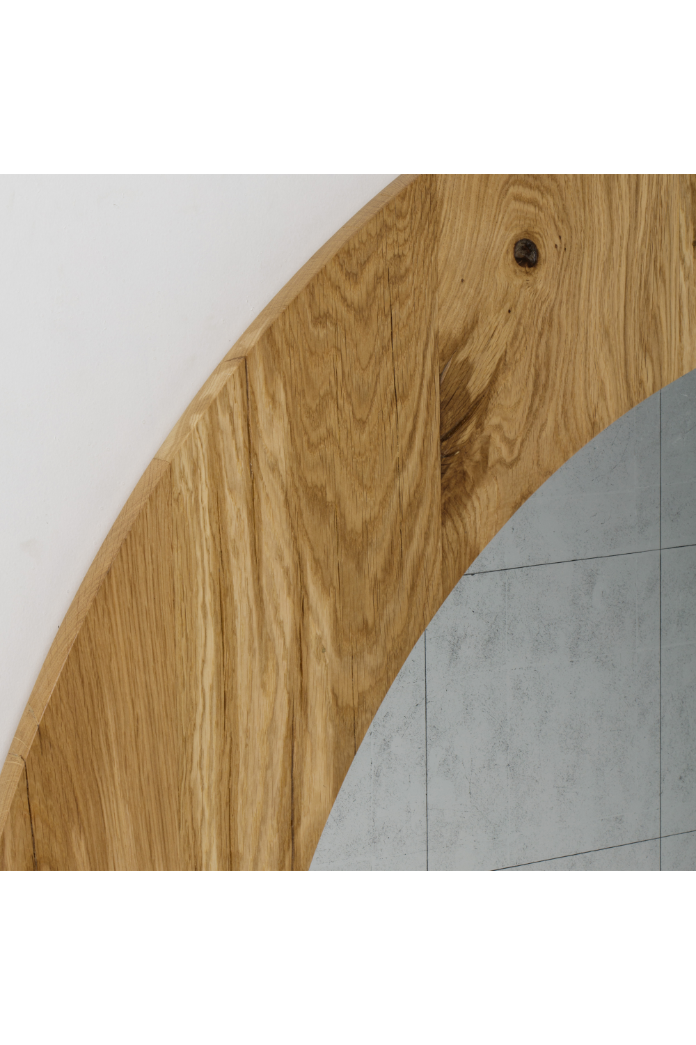 Round Oak Mirror | Andrew Martin Damon  | Woodfurniture.com