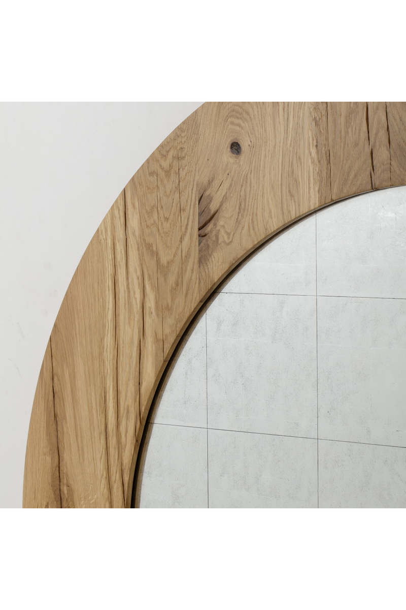 Round Oak Mirror | Andrew Martin Damon  | Woodfurniture.com