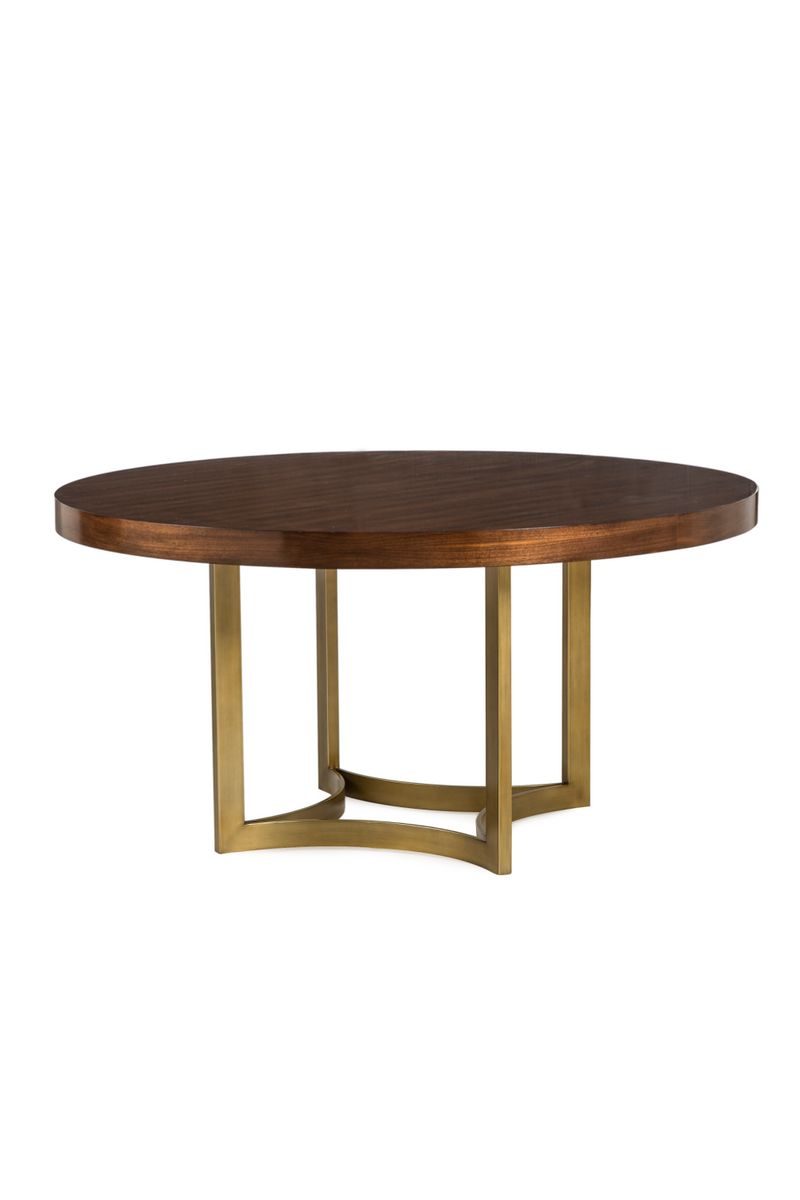 Gloss Walnut Curved Base Dining Table | Andrew Martin Ashton | Woodfurniture.com