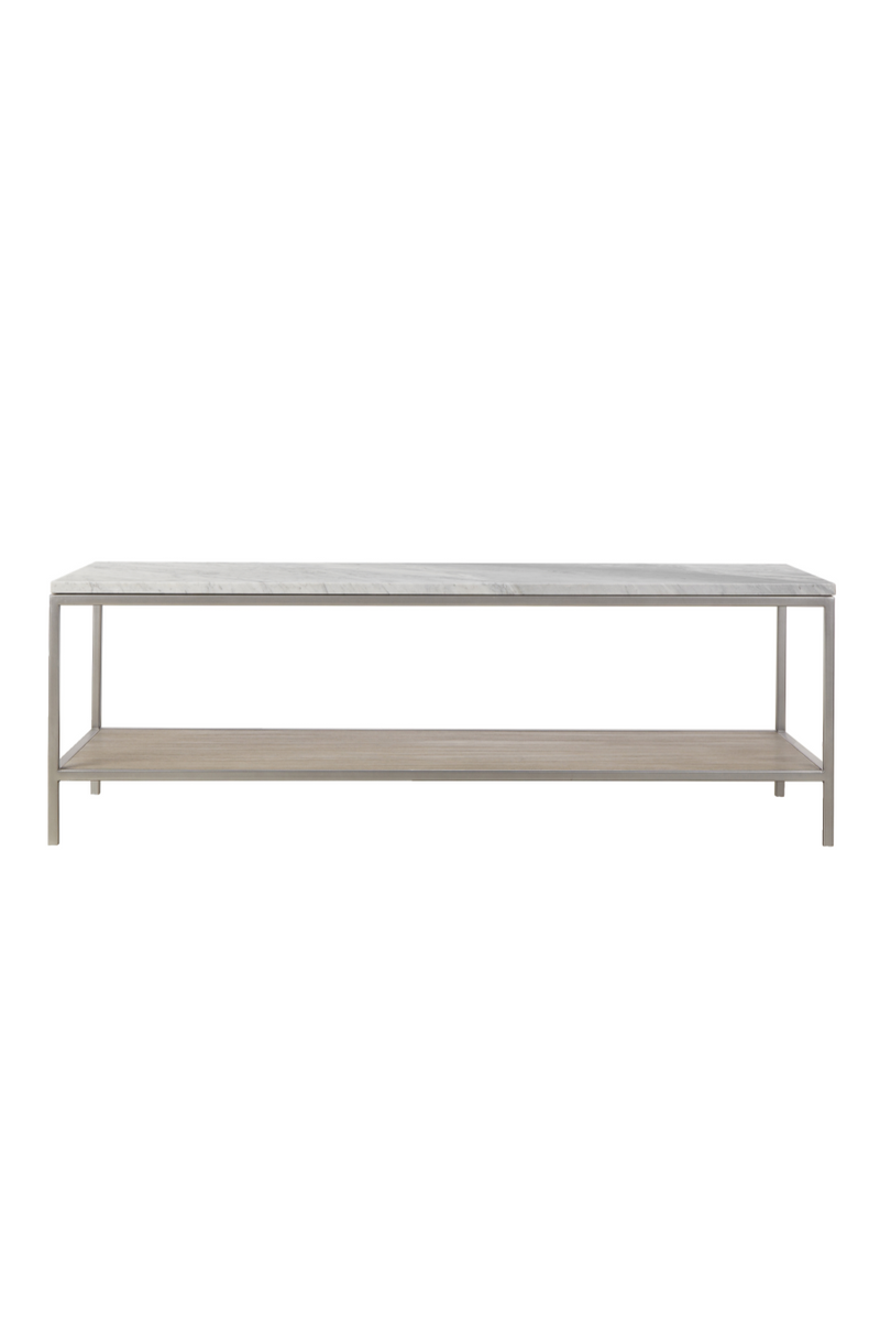 White Marble Rectangular Coffee Table | Andrew Martin Paxton | Woodfurniture.com