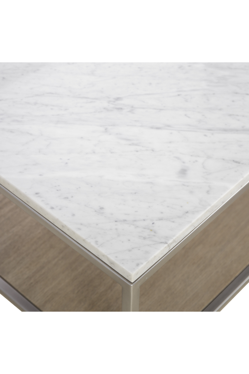 White Marble Rectangular Coffee Table | Andrew Martin Paxton | Woodfurniture.com
