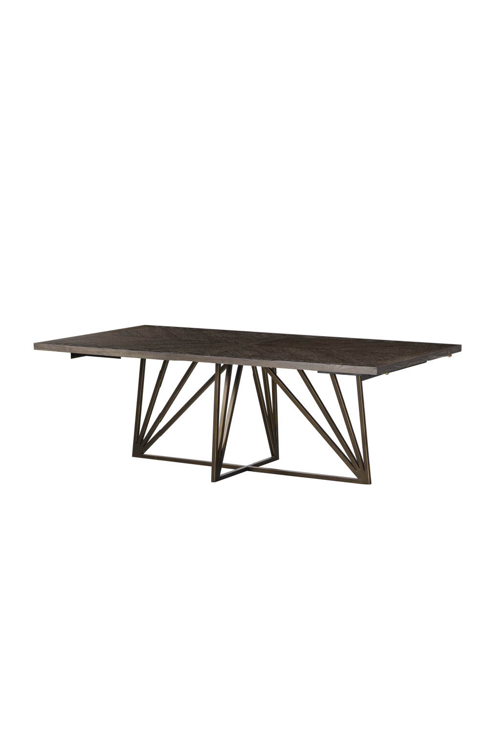 Dark Chocolate Oak Round Dining Table L | Andrew Martin Emerson | Woodfurniture.com