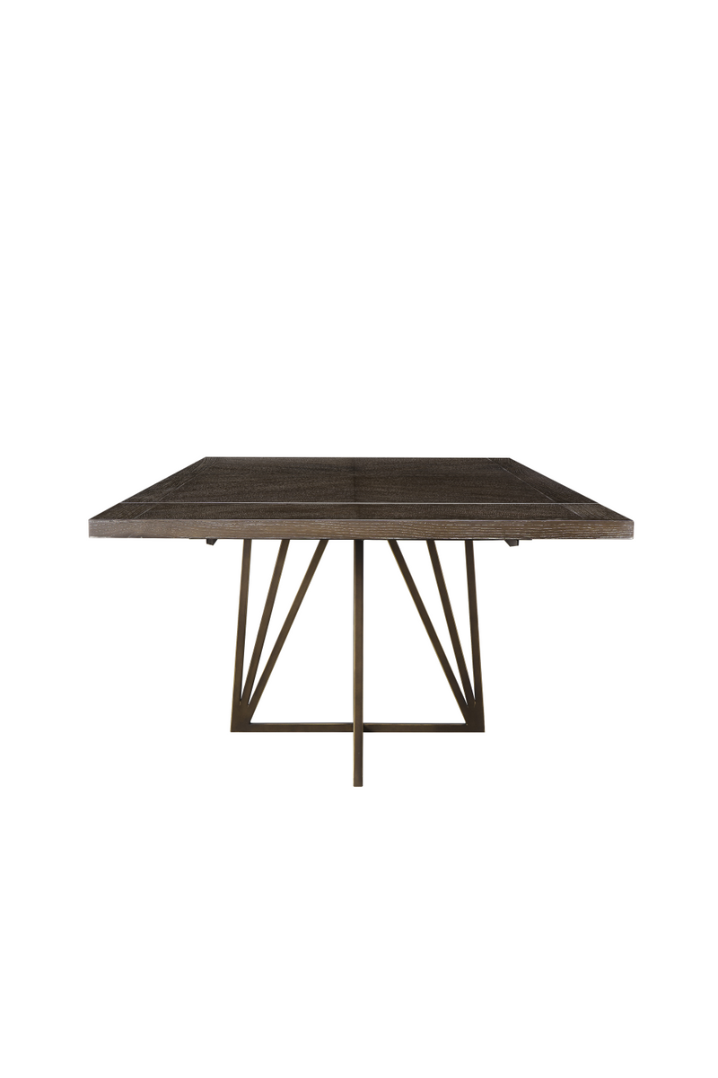 Dark Chocolate Oak Round Dining Table L | Andrew Martin Emerson | Woodfurniture.com