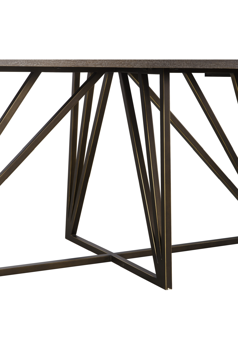 Dark Chocolate Oak Round Dining Table L | Andrew Martin Emerson | Woodfurniture.com