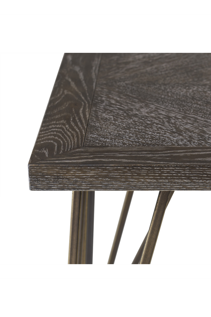 Dark Oak Square Side Table | Andrew Martin Emerson | Woodfurniture.com