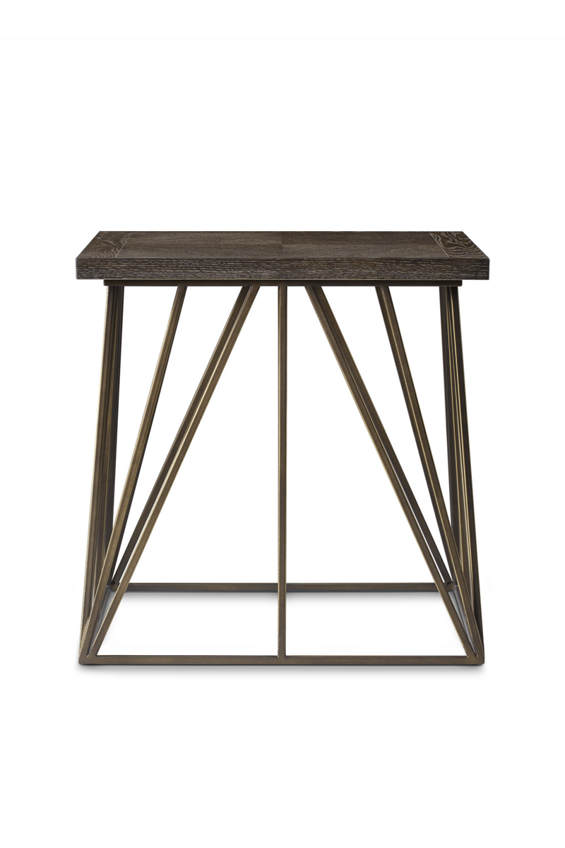 Dark Oak Square Side Table | Andrew Martin Emerson | Woodfurniture.com