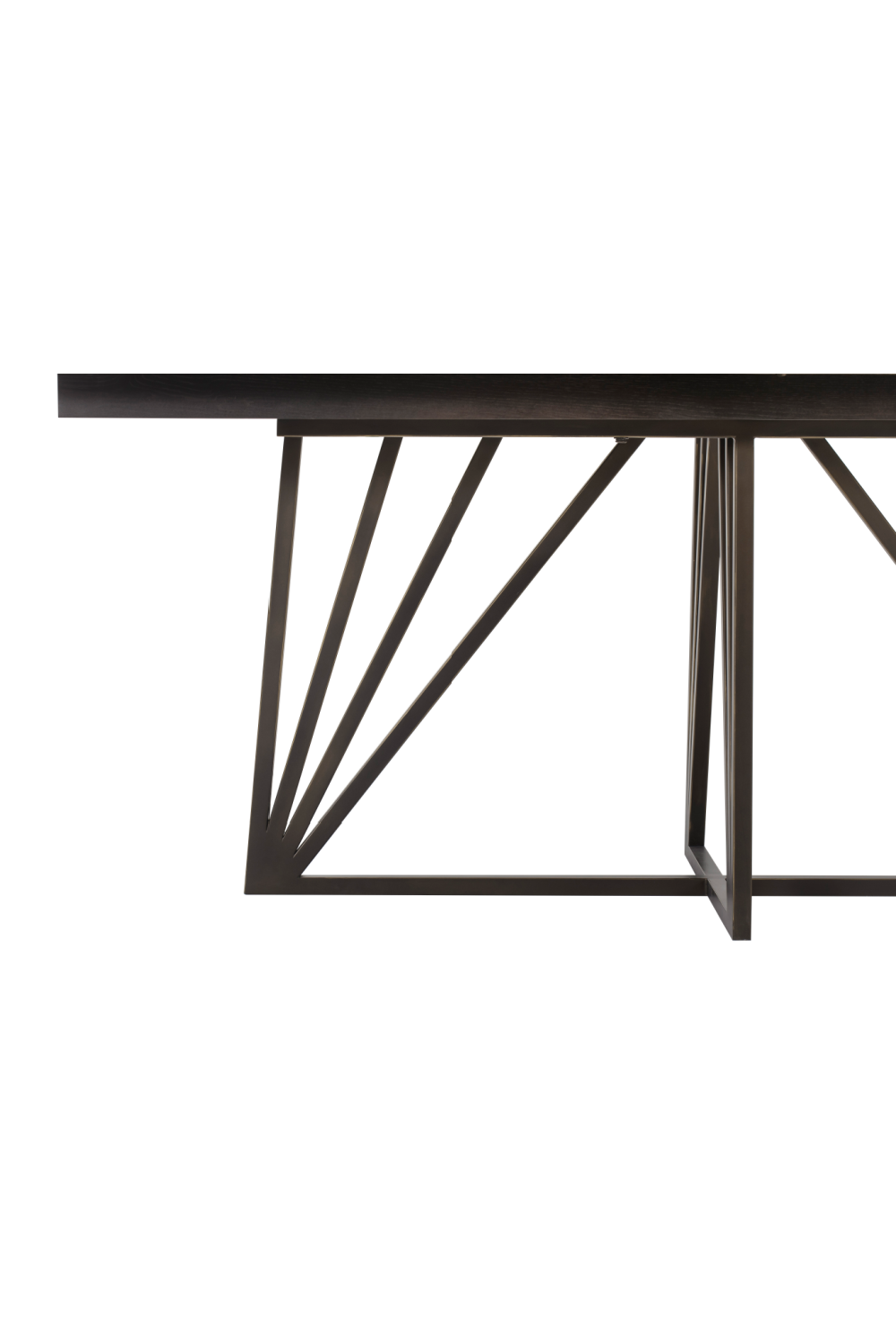 Bronze Base Extending Dining Table | Andrew Martin Emerson | Woodfurniture.com