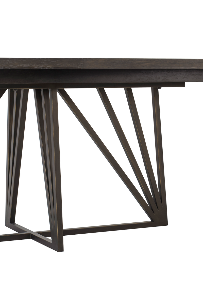 Bronze Base Extending Dining Table | Andrew Martin Emerson | Woodfurniture.com