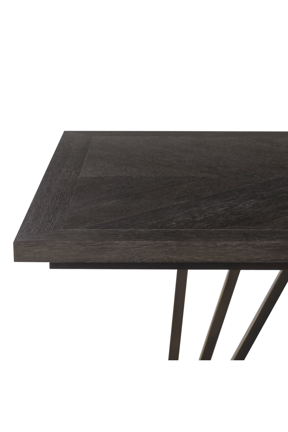 Bronze Base Extending Dining Table | Andrew Martin Emerson | Woodfurniture.com