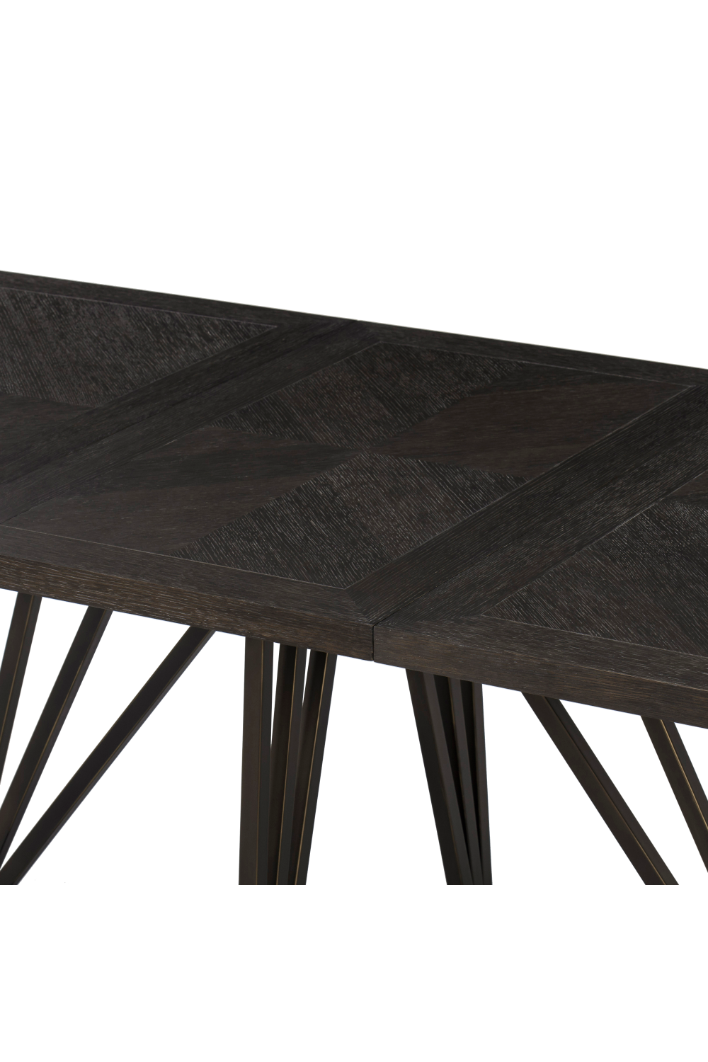 Bronze Base Extending Dining Table | Andrew Martin Emerson | Woodfurniture.com