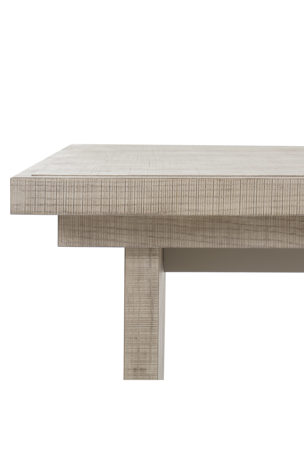 Textured Parchment Extending Dining Table L | Andrew Martin Raffles | Woodfurniture.com