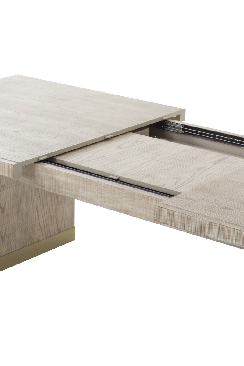 Textured Parchment Extending Dining Table L | Andrew Martin Raffles | Woodfurniture.com