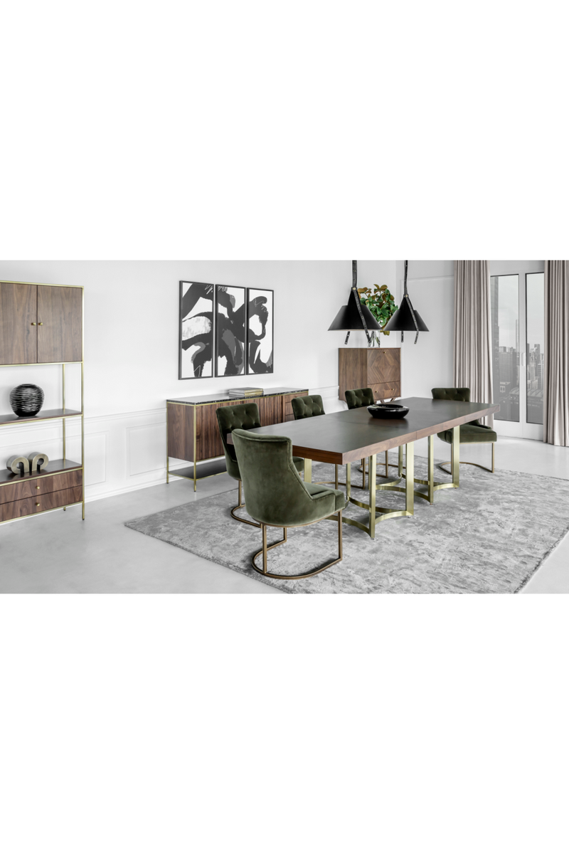 Brass Legs Wooden Extending Dining Table | Andrew Martin Chester | Woodfurniture.com