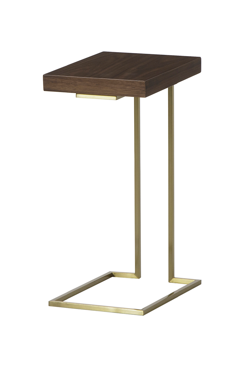 Brass Frame Walnut Pull Up Table | Andrew Martin Chester  | Woodfurniture.com