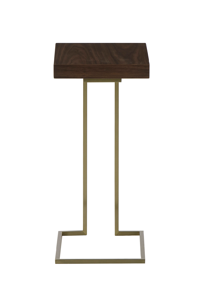Brass Frame Walnut Pull Up Table | Andrew Martin Chester  | Woodfurniture.com