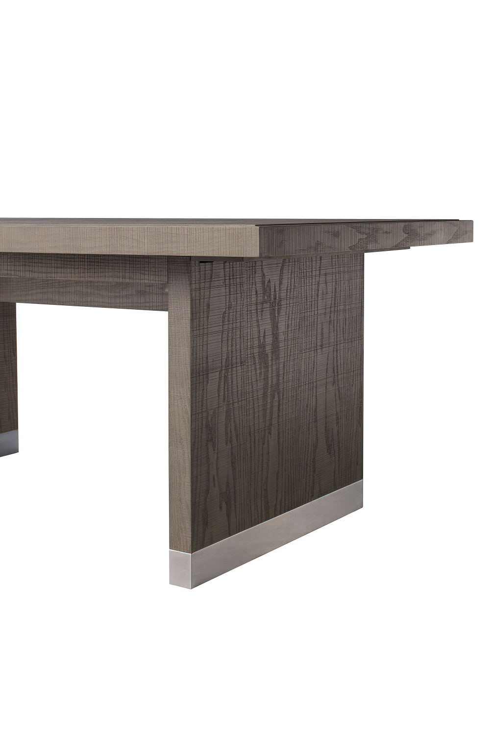 Gray Wooden Extending Dining Table | Andrew Martin Raffles | Woodfurniture.com