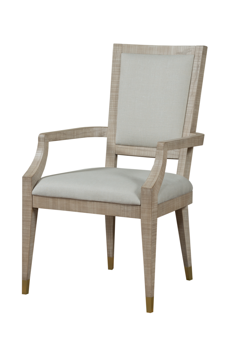 Ivory Upholstered Dining Armchair | Andrew Martin Raffles | Woodfurniture.com