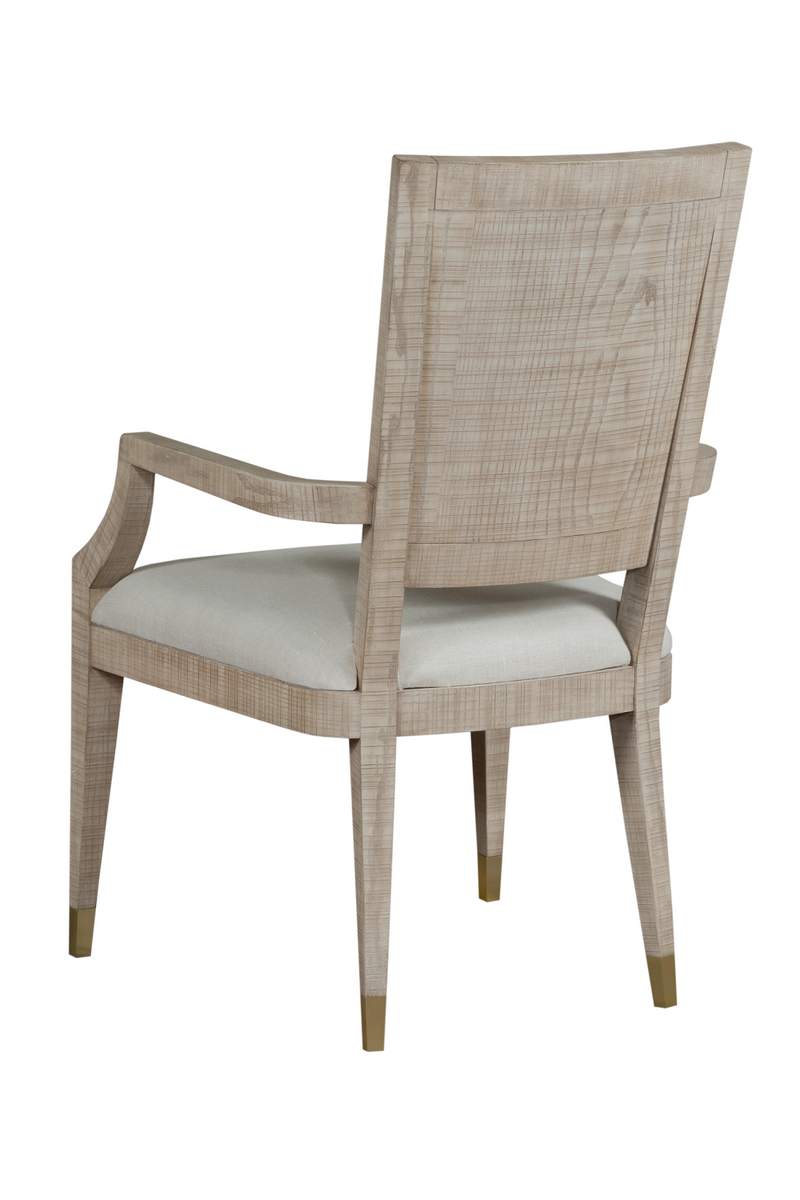 Ivory Upholstered Dining Armchair | Andrew Martin Raffles | Woodfurniture.com