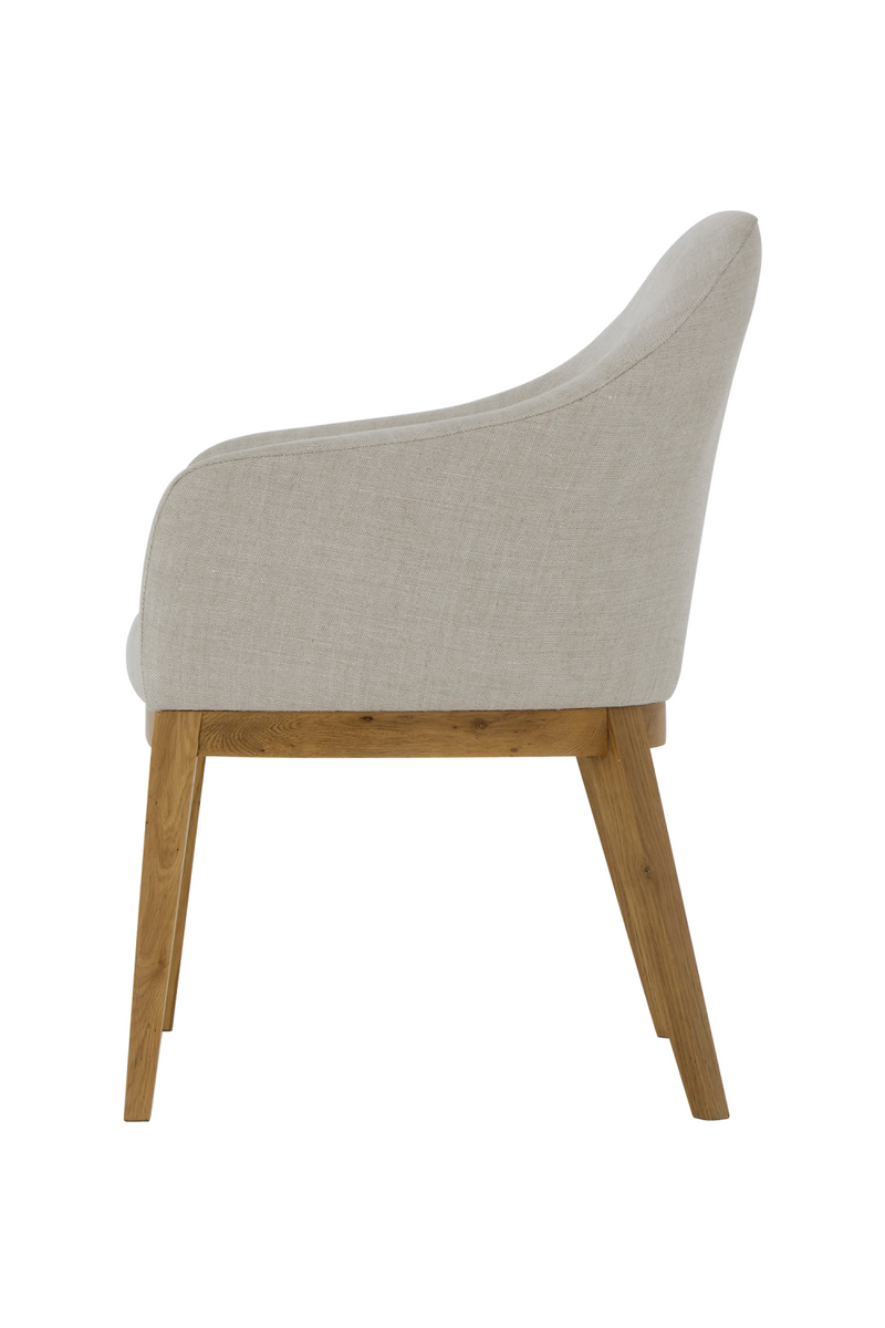 Oatmeal Upholstery Dining Armchair | Andrew Martin Emerson | Woodfurniture.com