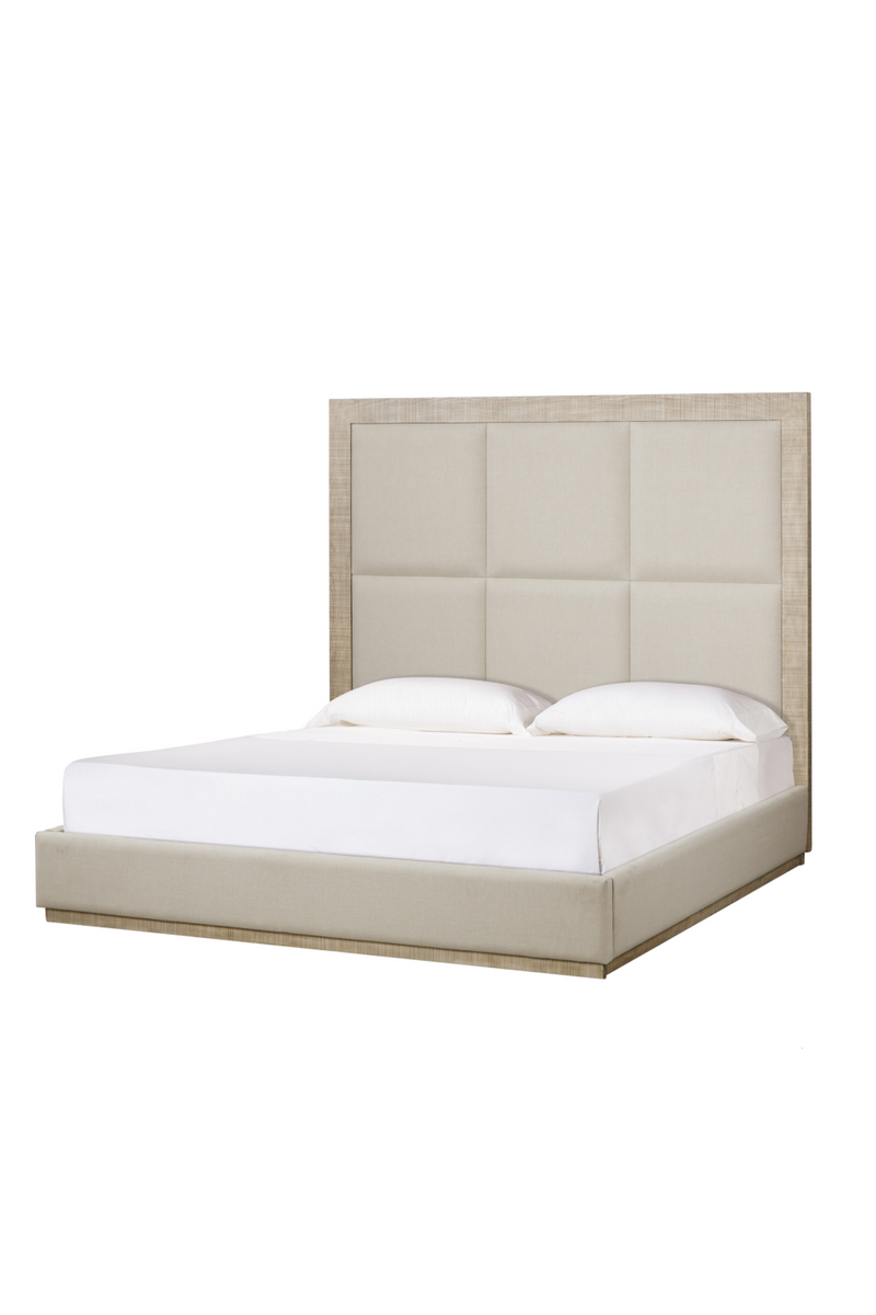 Ivory Textured Ash King Bed | Andrew Martin Raffles | Woodfurniture.com