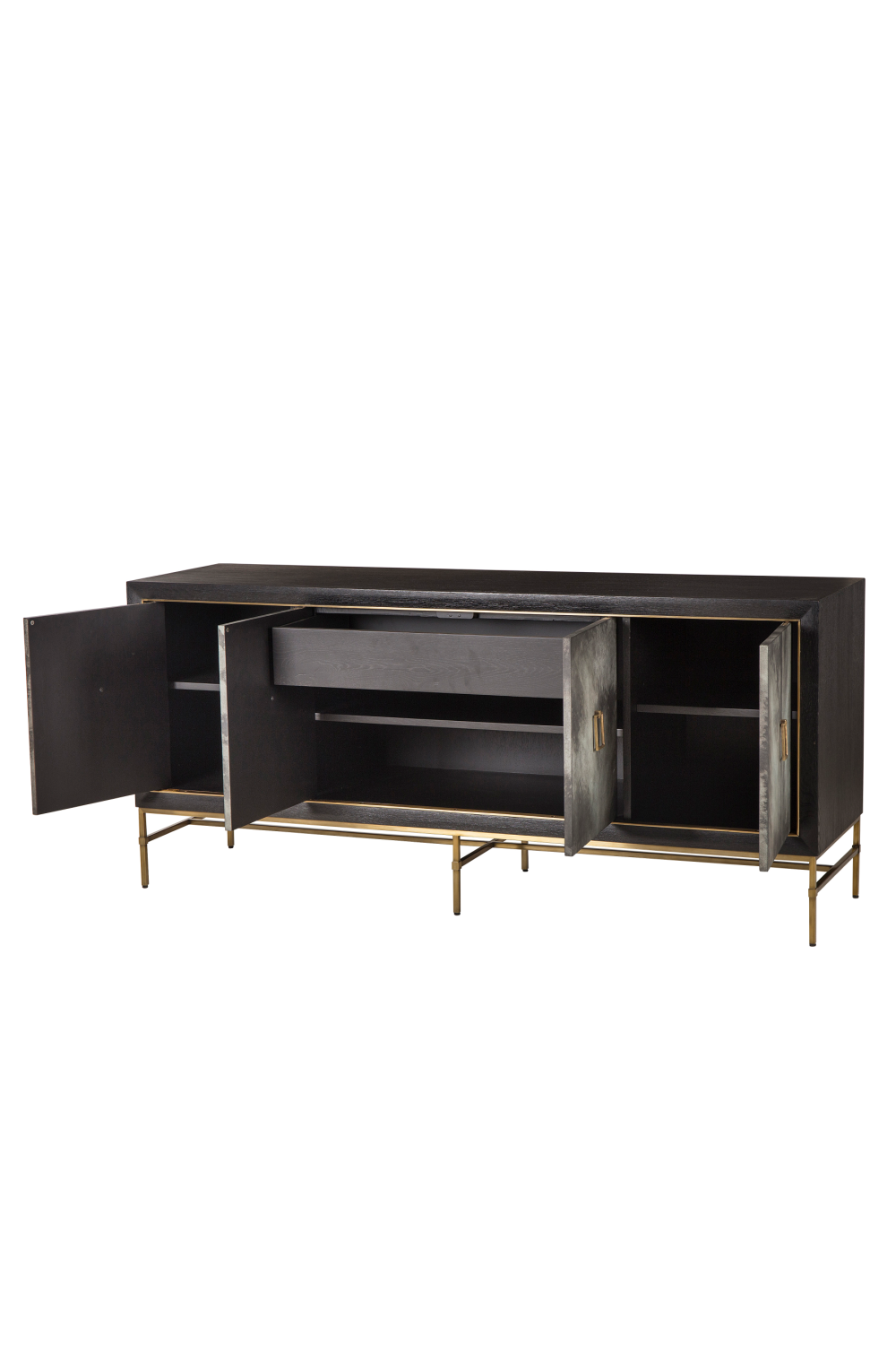 Ebonized Ash Four Door Sideboard | Andrew Martin Levi | Woodfurniture.com