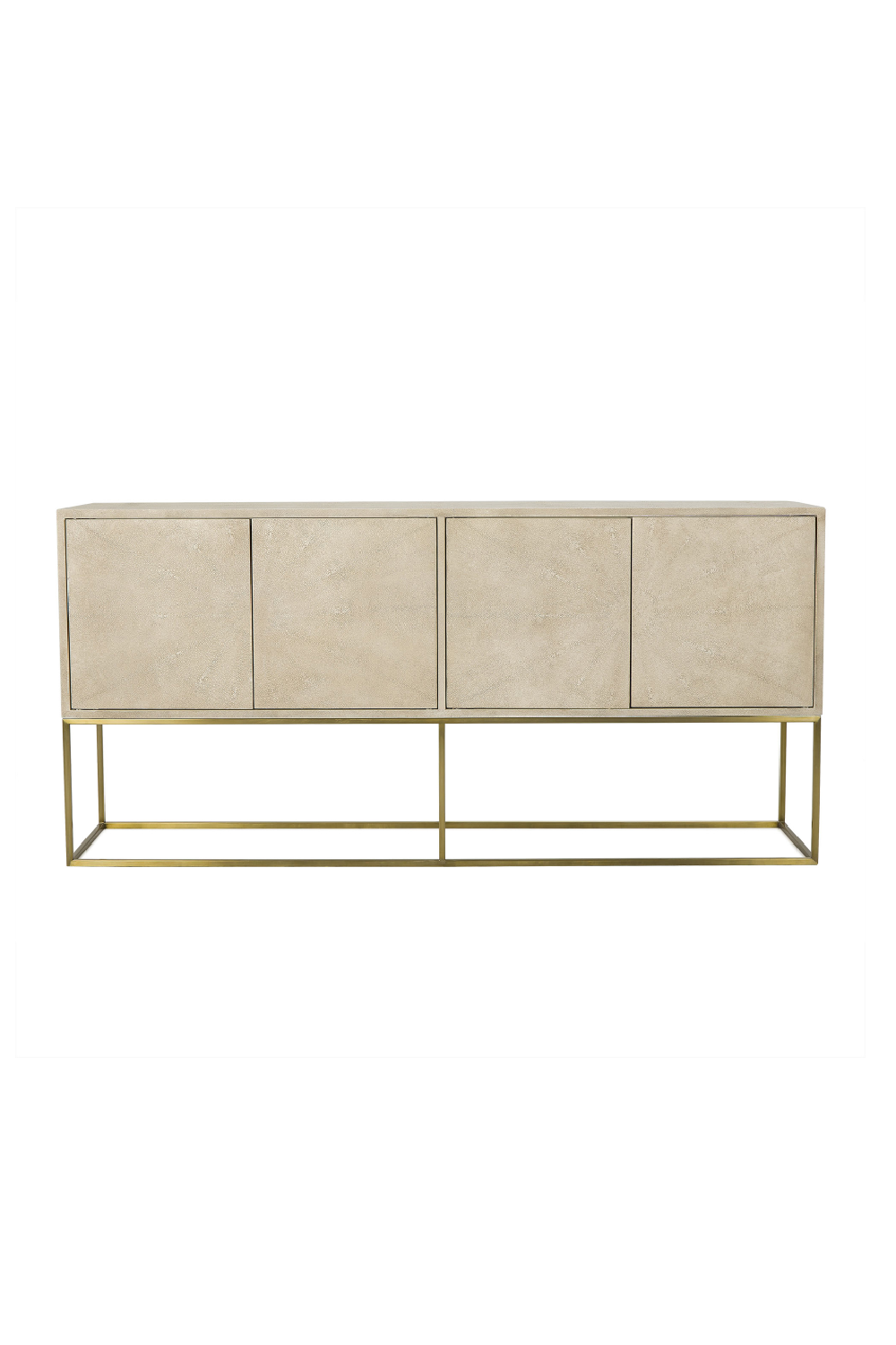 Cream Shagreen in Brass Frame Sideboard | Andrew Martin Amelia | Woodfurniture.com