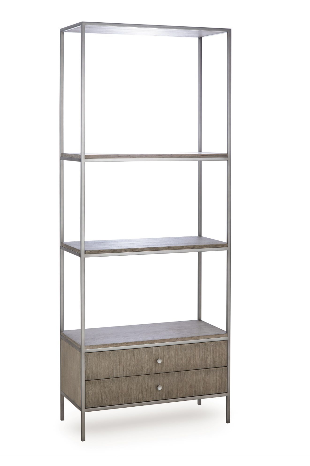 Silver Oak Steel Framed Bookcase | Andrew Martin Rufus  | Woodfurniture.com