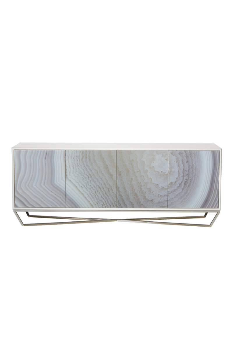Malachite Glass Four Door Credenza | Andrew Martin Jaxson | OROATRADE