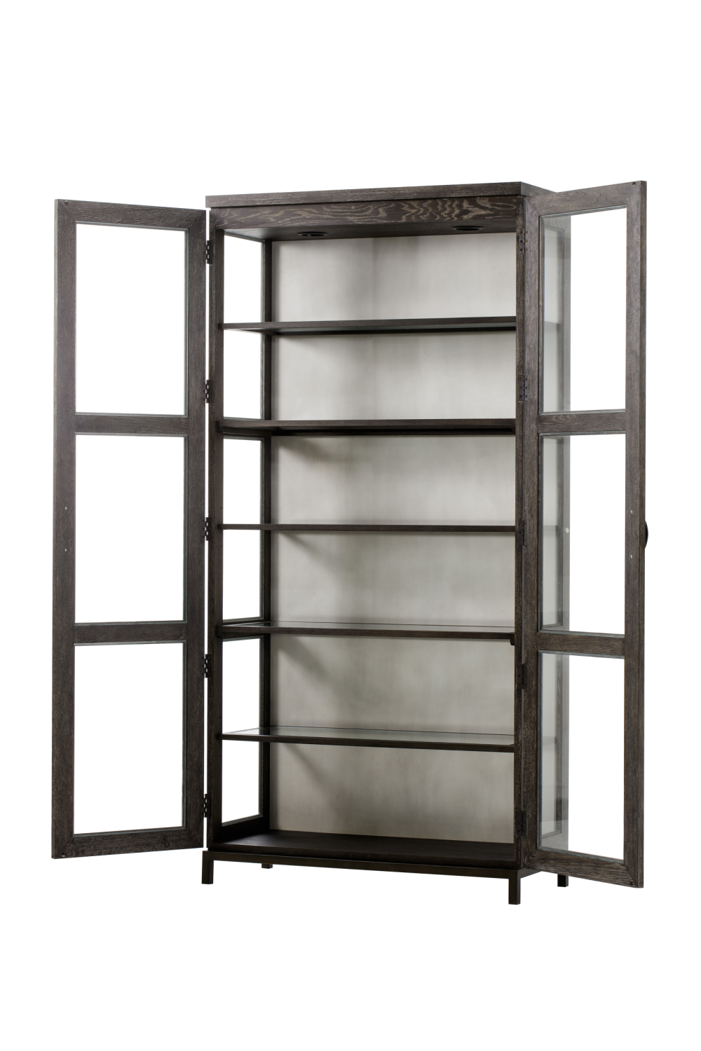 Dark Chocolate Oak Display Cabinet | Andrew Martin Emerson | Woodfurniture.com