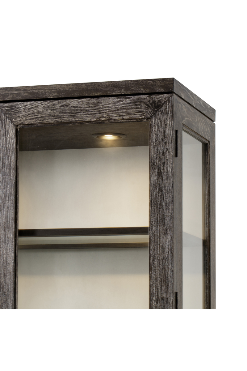 Dark Chocolate Oak Display Cabinet | Andrew Martin Emerson | Woodfurniture.com
