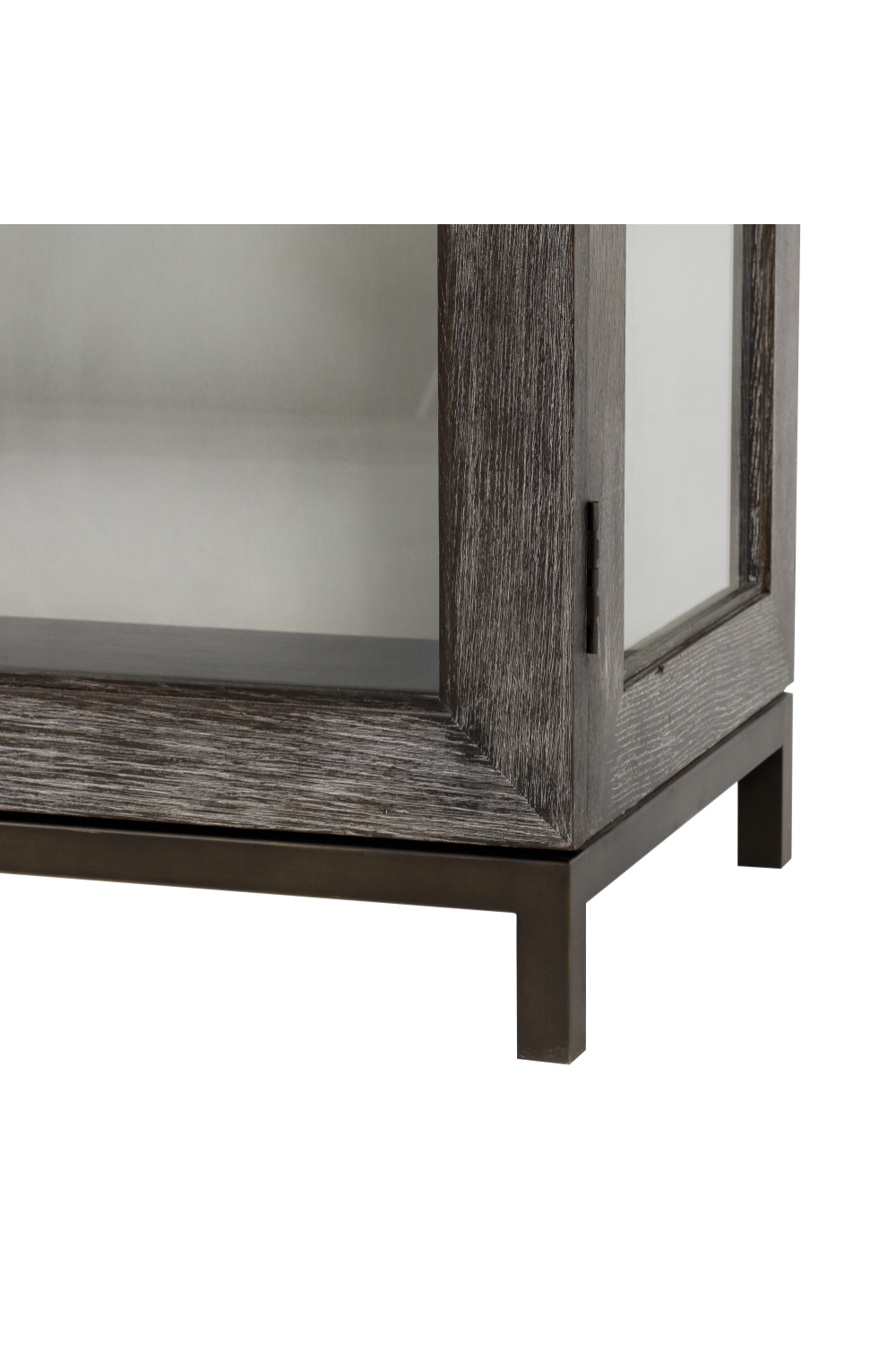 Dark Chocolate Oak Display Cabinet | Andrew Martin Emerson | Woodfurniture.com