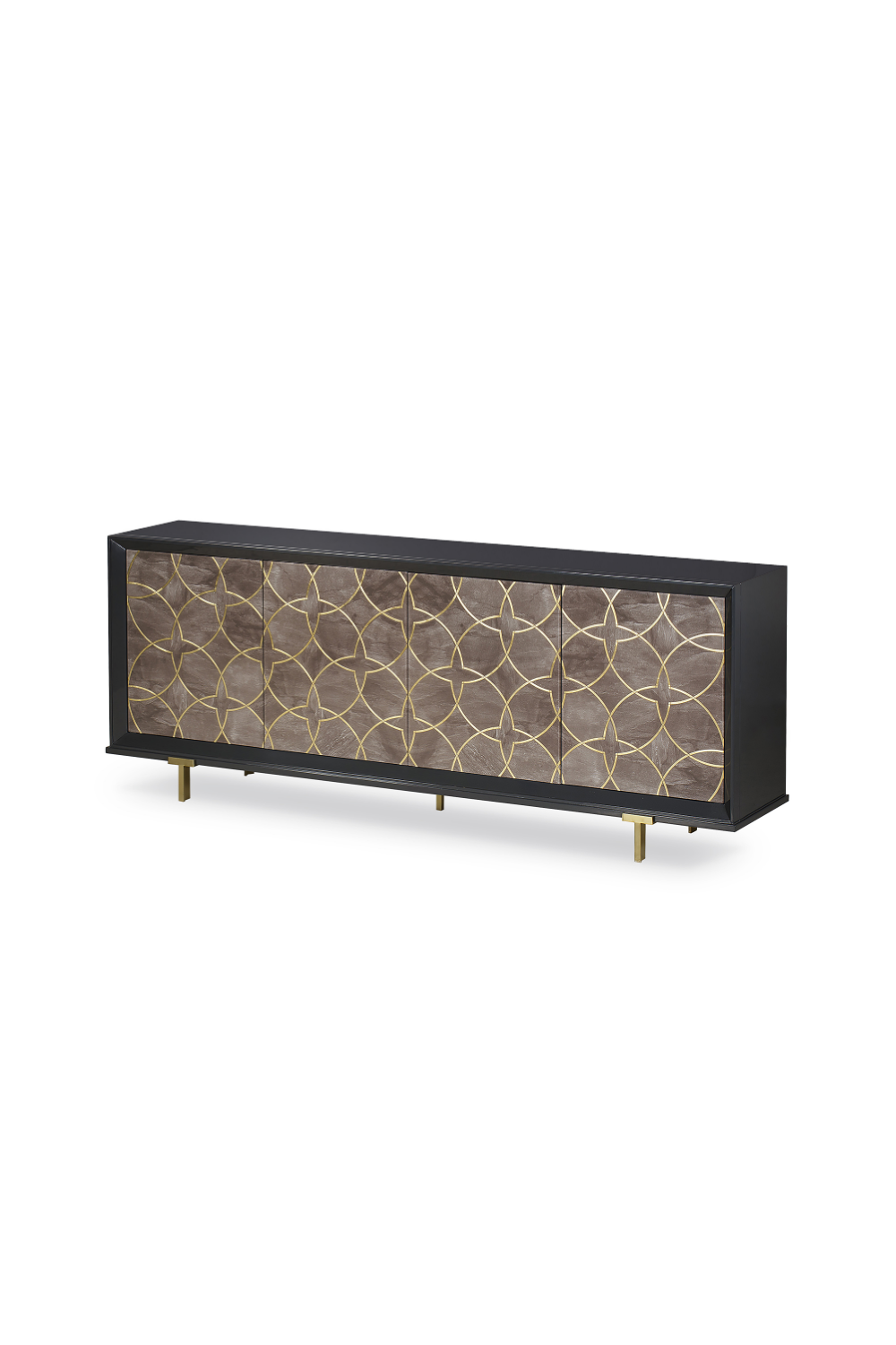 Gold Circle Motif Sideboard | Andrew Martin Cohen | Woodfurniture.com