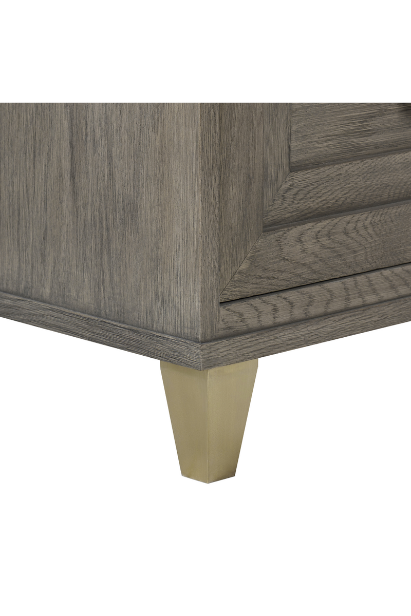 Taupe Oak Two Drawer Nightstand | Andrew Martin Claiborne | woodfurniture.com