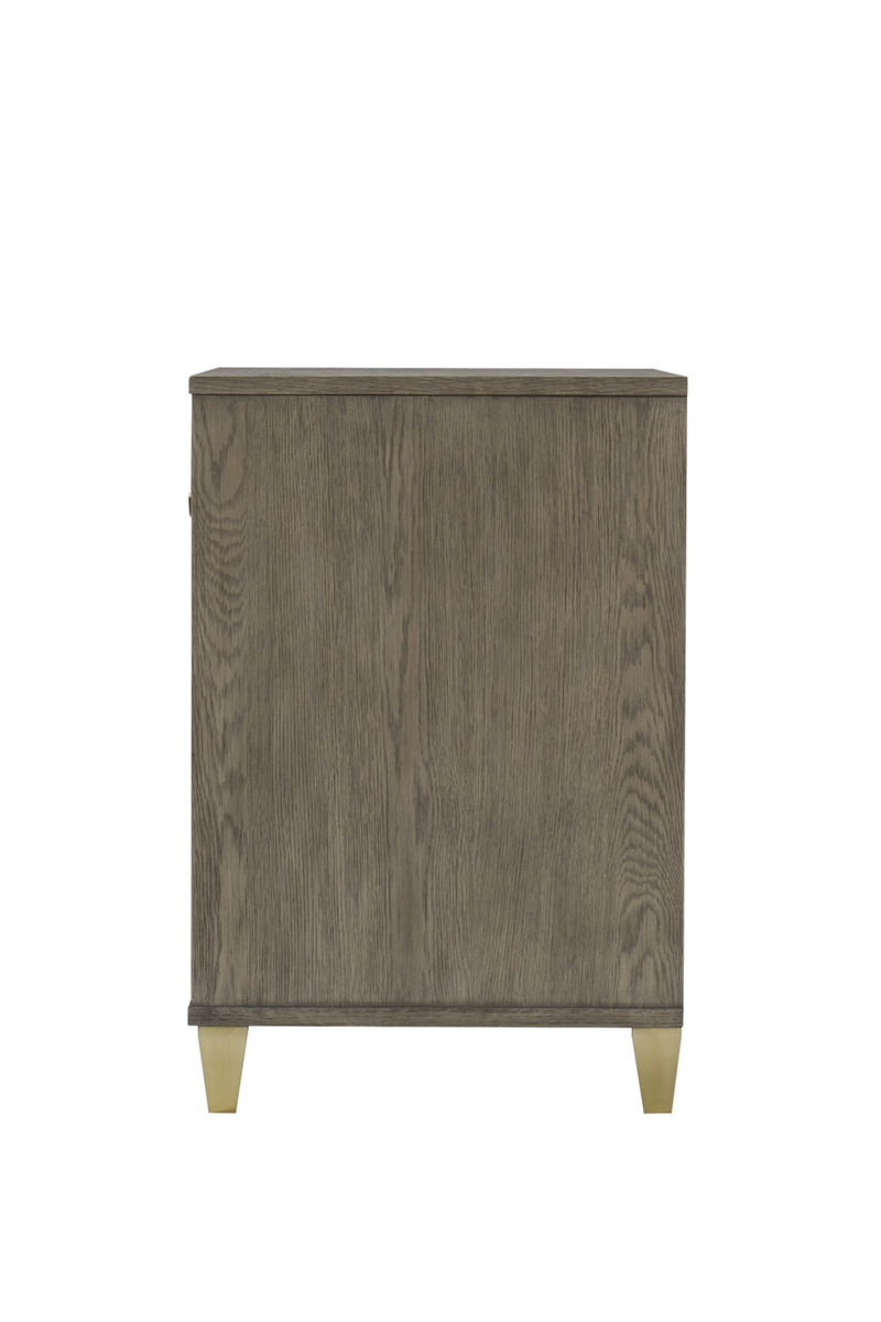 Taupe Oak One Drawer Nightstand | Andrew Martin Claiborne | Woodfurniture.com