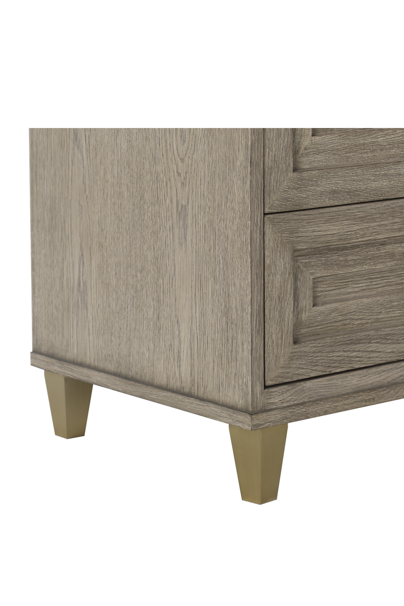 Taupe Oak Four Drawer Chest | Andrew Martin Claiborne  | Woodfurniture.com