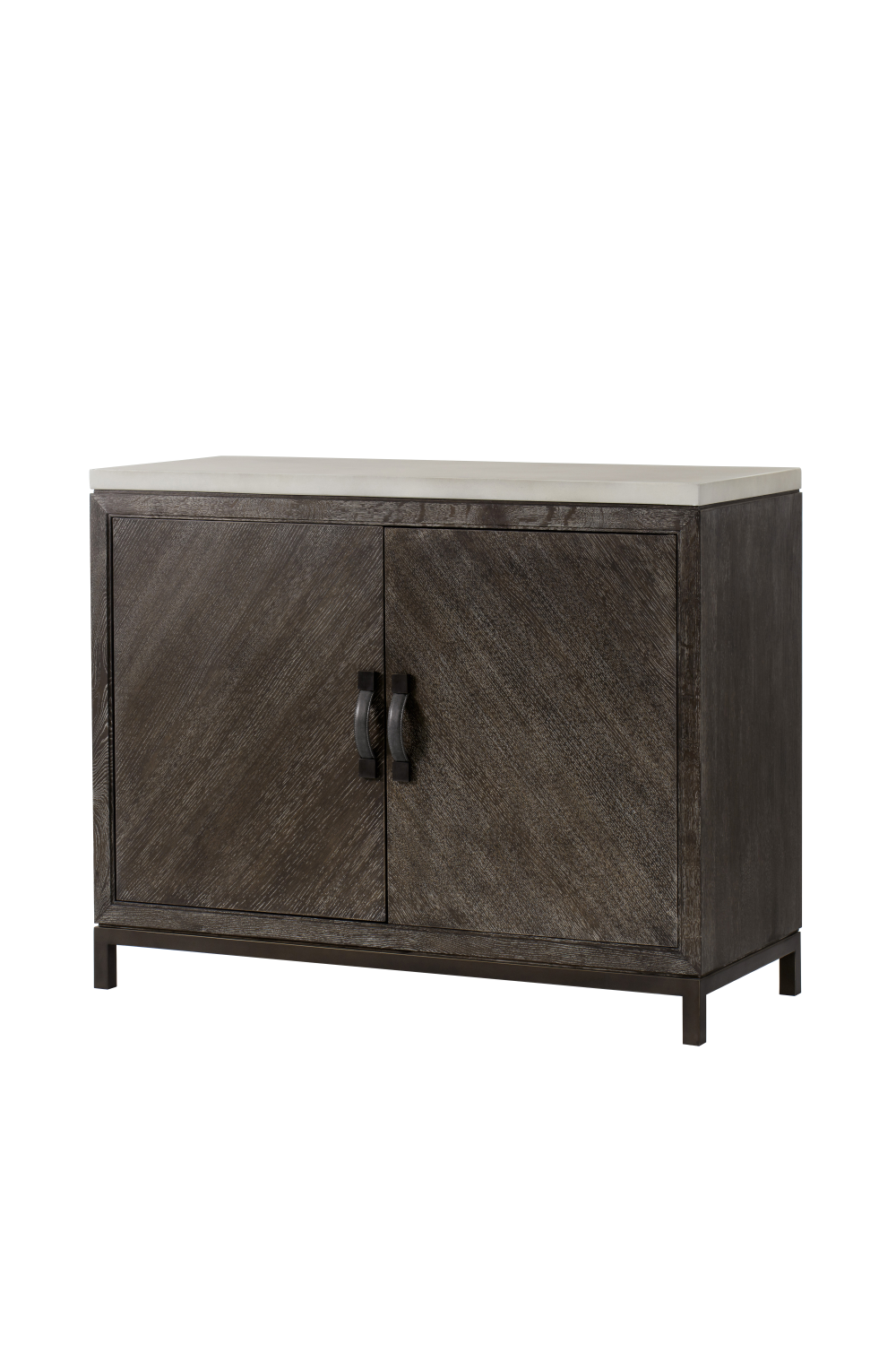 White Concrete Wooden 2-Door Credenza | Andrew Martin Emerson | Woodfurniture.com